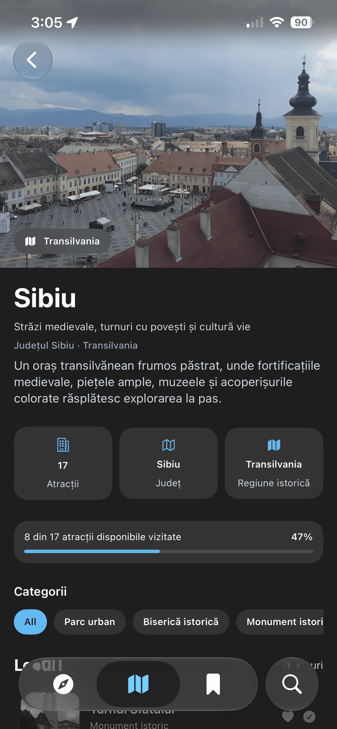 Pagina orașului Sibiu din GoPlaces